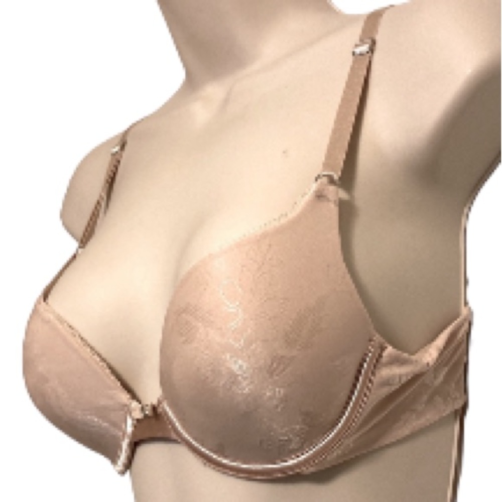 LILY OF FRANCE Padded Pushup Underwire Adjustable Straps & Back Dusty Rose 34A